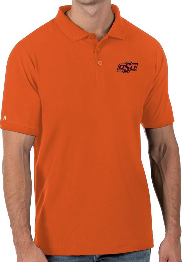 Antigua Men's Oklahoma State Cowboys Orange Legacy Pique Polo