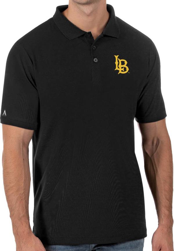 Antigua Men's Long Beach State 49ers Legacy Pique Black Polo