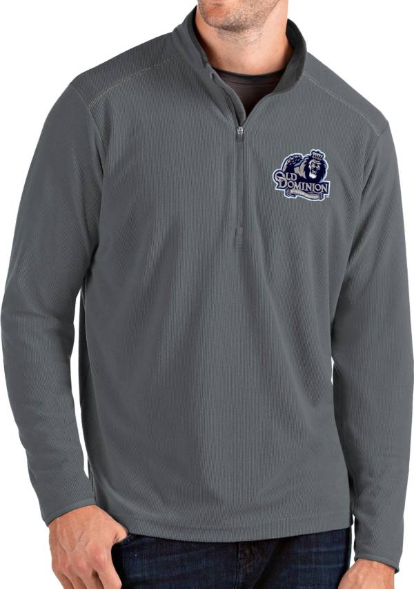 Antigua Men's Old Dominion Monarchs Grey Glacier Quarter-Zip Shirt