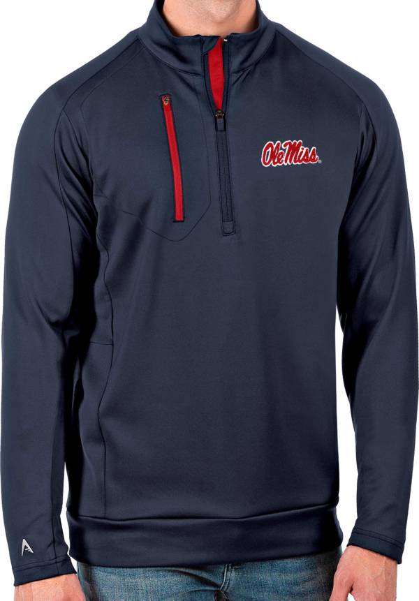 Antigua Men's Ole Miss Rebels Blue Generation Half-Zip Pullover Shirt