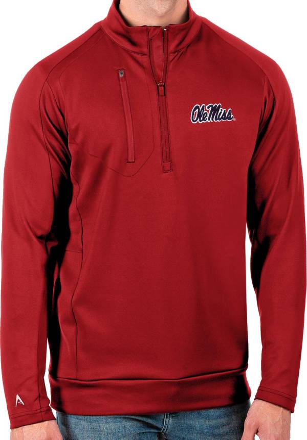 Antigua Men's Ole Miss Rebels Red Generation Half-Zip Pullover Shirt