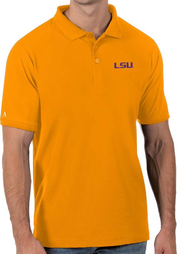 Antigua Men's LSU Tigers Gold Legacy Pique Polo product image