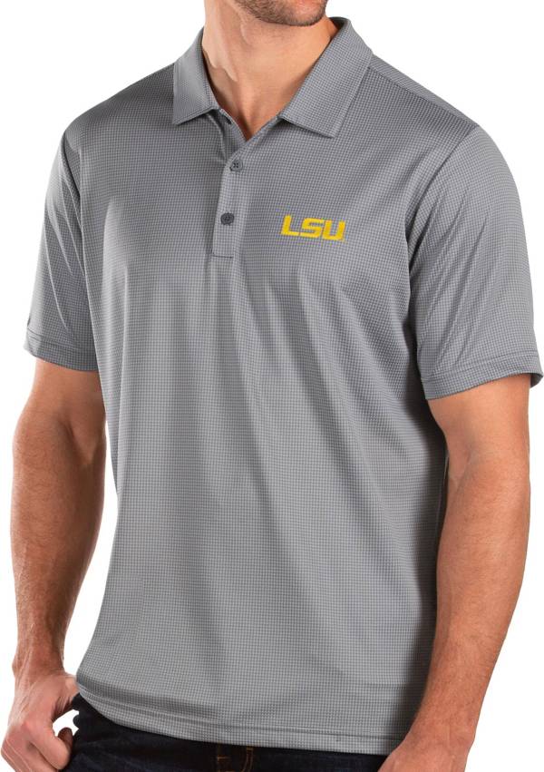 Antigua Men's LSU Tigers Grey Balance Polo