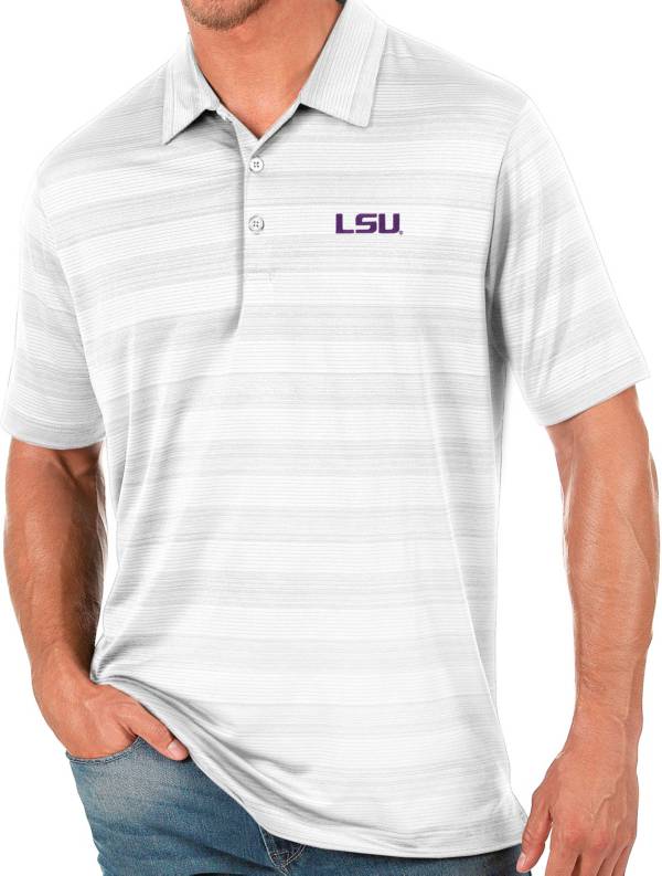 Antigua Men's LSU Tigers White Compass Polo