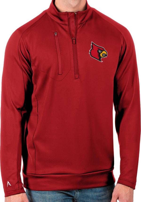 Antigua Men's Louisville Cardinals Cardinal Red Generation Half-Zip Pullover Shirt product image