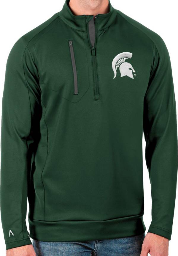 Antigua Men's Michigan State Spartans Green Generation Half-Zip Pullover Shirt