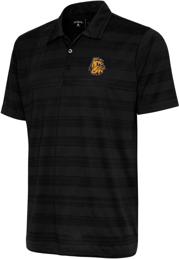 Antigua Men's Minnesota-Duluth Bulldogs Black Compass Polo