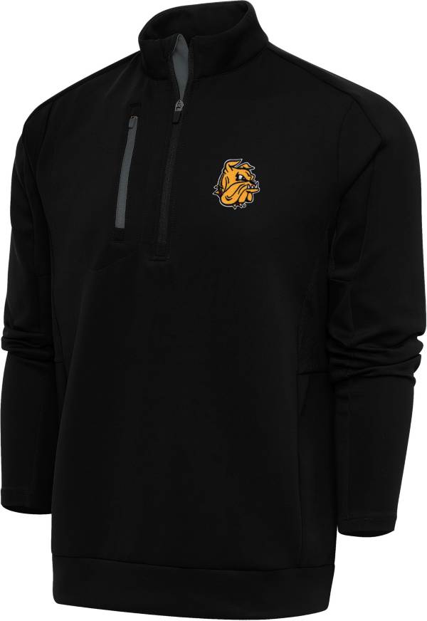 Antigua Men's Minnesota-Duluth Bulldogs Black Generation Half-Zip Pullover Shirt