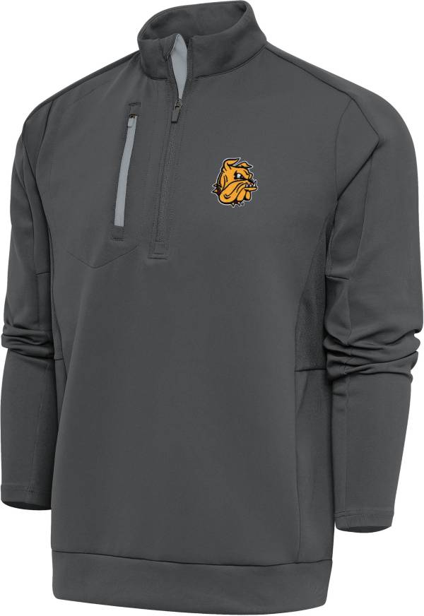 Antigua Men's Minnesota-Duluth Bulldogs Grey Generation Half-Zip Pullover Shirt