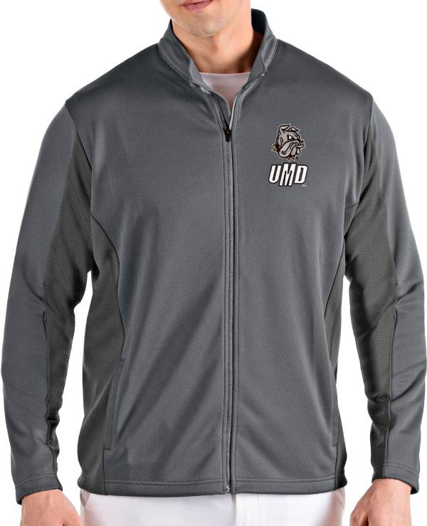 Antigua Men's Minnesota-Duluth Bulldogs Grey Passage Full-Zip Jacket