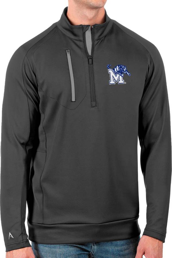 Antigua Men's Memphis Tigers Grey Generation Half-Zip Pullover Shirt