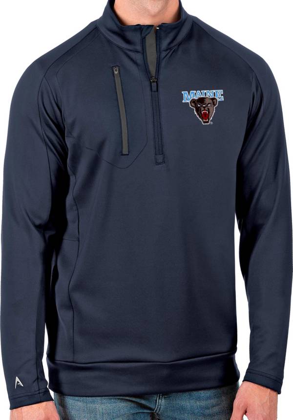 Antigua Men's Maine Black Bears Blue Generation Half-Zip Pullover Shirt product image