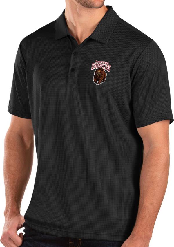 Antigua Men's Montana Grizzlies Balance Black Polo