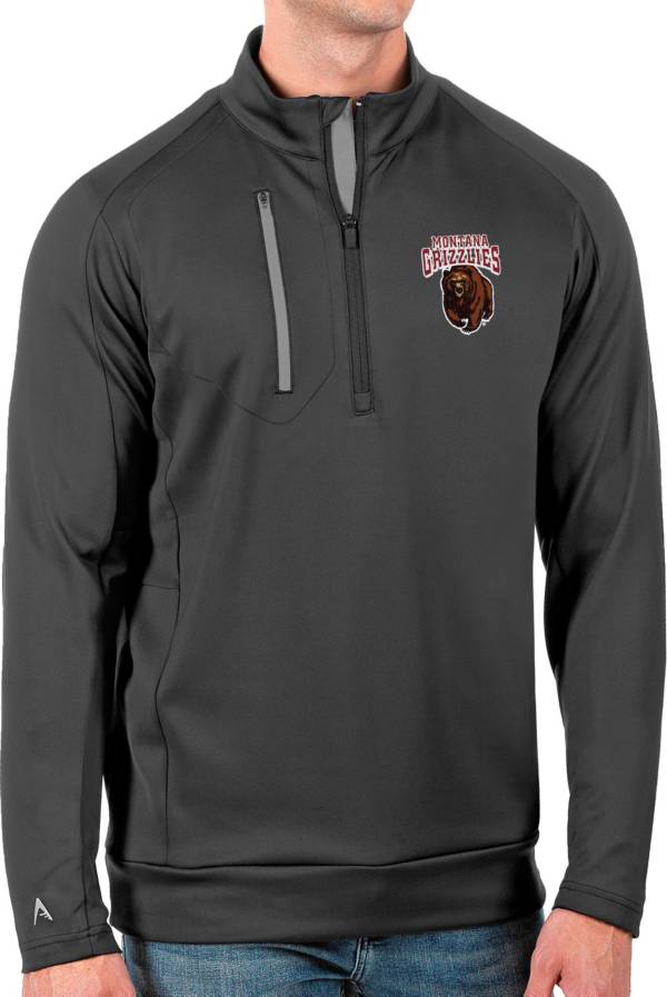 Antigua Men's Montana Grizzlies Grey Generation Half-Zip Pullover Shirt