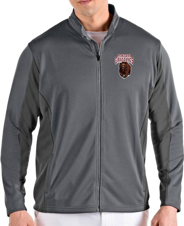 Antigua Men's Montana Grizzlies Grey Passage Full-Zip Jacket