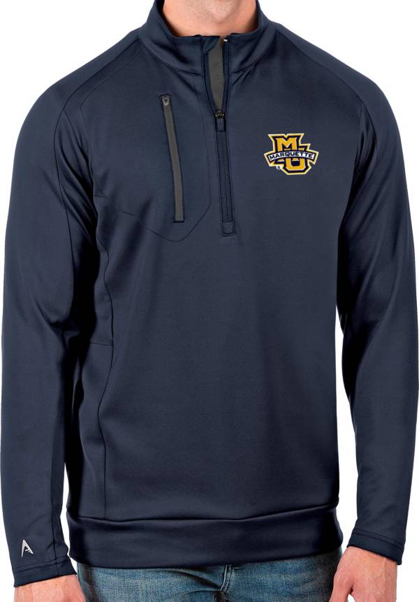 Antigua Men's Marquette Golden Eagles Blue Generation Half-Zip Pullover Shirt