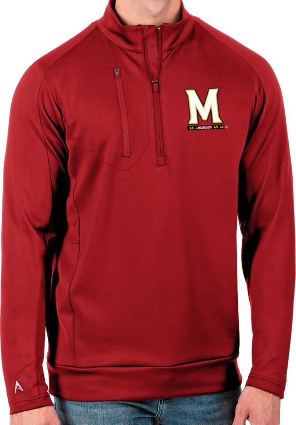 Antigua Men's Maryland Terrapins Black Generation Half-Zip Pullover Shirt