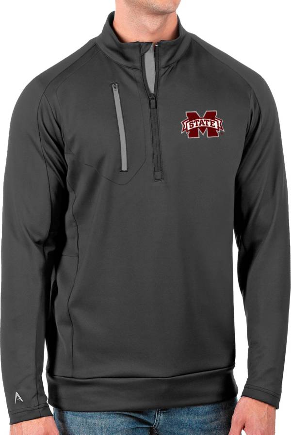 Antigua Men's Mississippi State Bulldogs Grey Generation Half-Zip Pullover Shirt