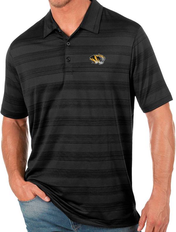 Antigua Men's Missouri Tigers Black Compass Polo