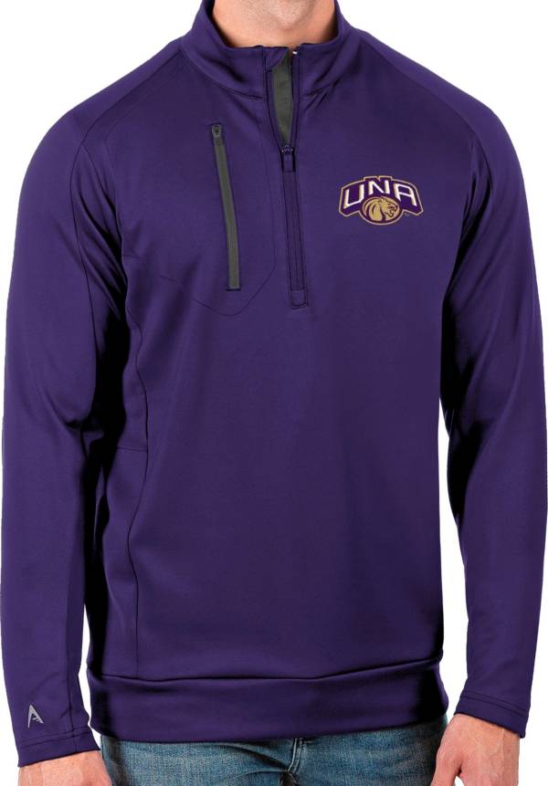 Antigua Men's North Alabama Lions Purple Generation Half-Zip Pullover Shirt