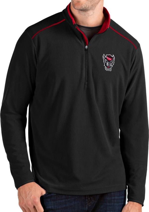 Antigua Men's NC State Wolfpack Glacier Quarter-Zip Black Shirt