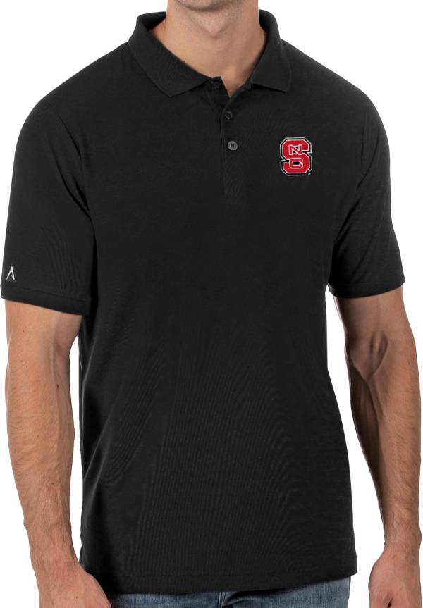 Antigua Men's NC State Wolfpack Legacy Pique Black Polo