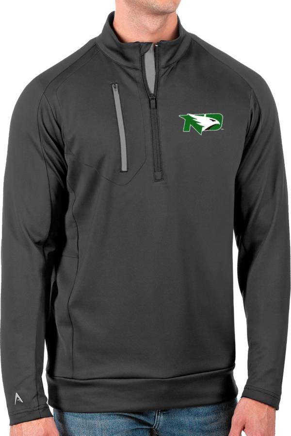 Antigua Men's North Dakota Fighting Hawks Grey Generation Half-Zip Pullover Shirt