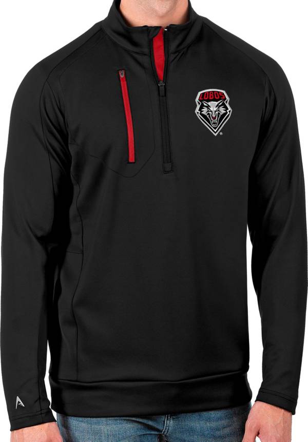 Antigua Men's New Mexico Lobos Black Generation Half-Zip Pullover Shirt