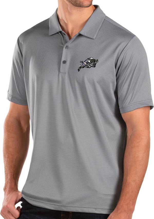 Antigua Men's Navy Midshipmen Grey Balance Polo