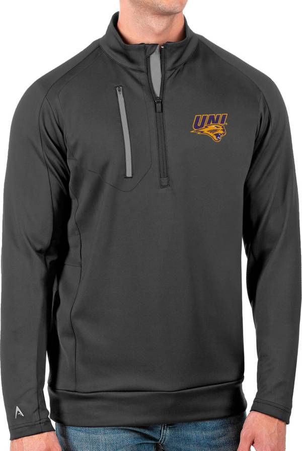 Antigua Men's Northern Iowa Panthers Grey Generation Half-Zip Pullover Shirt