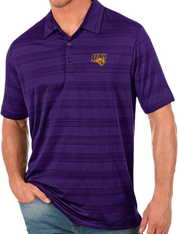 Antigua Men's Northern Iowa Panthers Purple Compass Polo