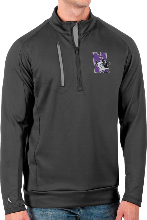 Antigua Men's Northwestern Wildcats Grey Generation Half-Zip Pullover Shirt