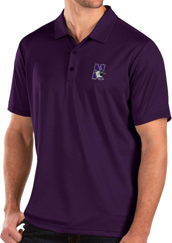 Antigua Men's Northwestern Wildcats Purple Balance Polo