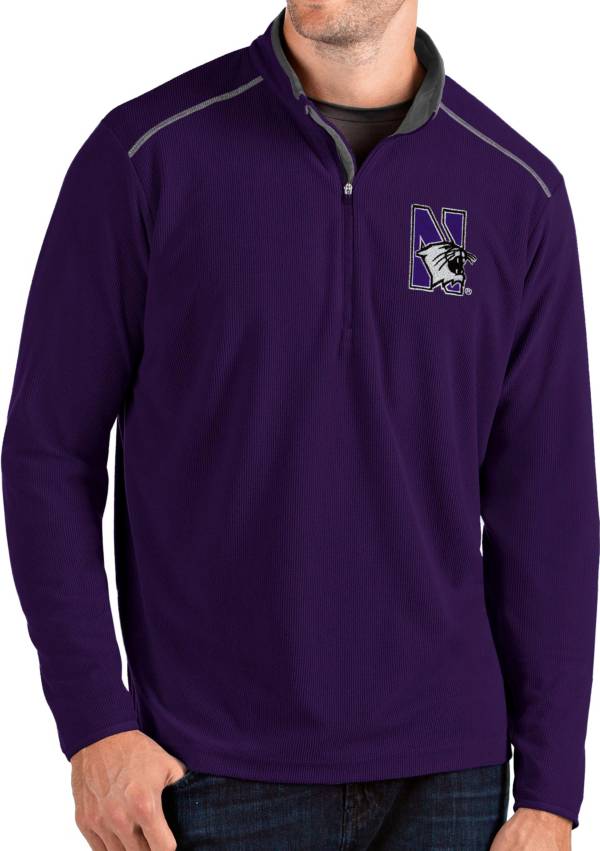 Antigua Men's Northwestern Wildcats Purple Glacier Quarter-Zip Shirt