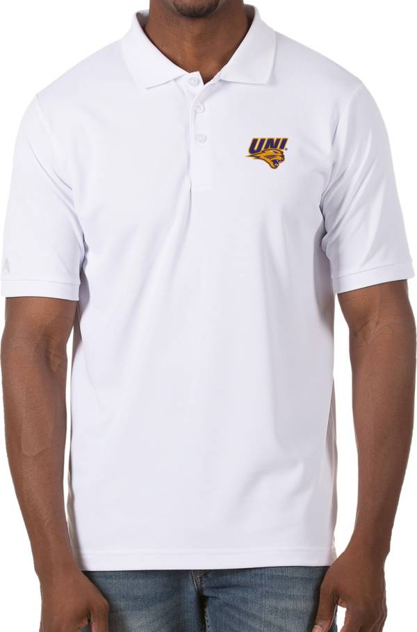Antigua Men's Northern Iowa Panthers Legacy Pique White Polo