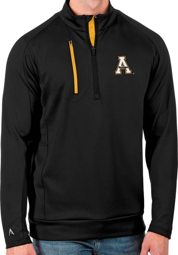 Antigua Men's Appalachian State Mountaineers Black Generation Half-Zip Pullover Shirt