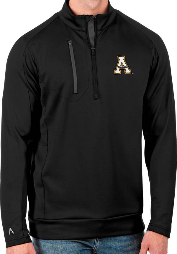 Antigua Men's Appalachian State Mountaineers Black Generation Half-Zip Pullover Shirt