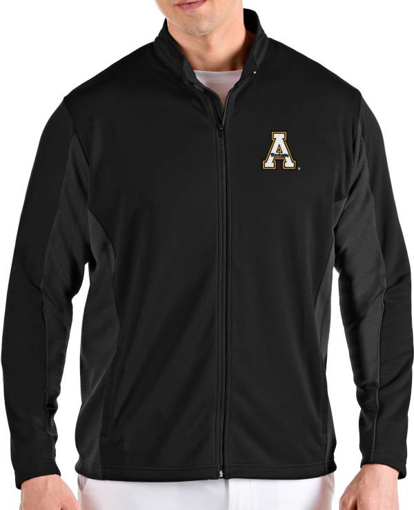 Antigua Men's Appalachian State Mountaineers Passage Full-Zip Black Jacket