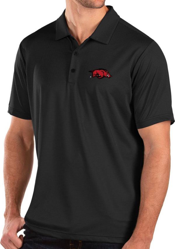 Antigua Men's Arkansas Razorbacks Balance Black Polo