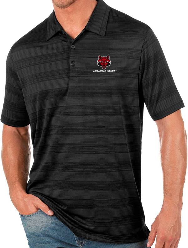 Antigua Men's Arkansas State Red Wolves Black Compass Polo product image