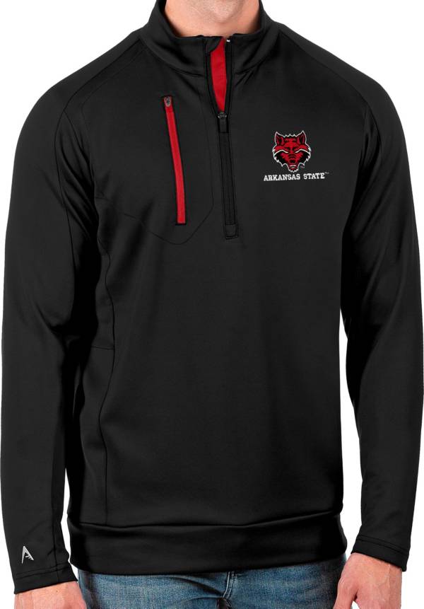 Antigua Men's Arkansas State Red Wolves Black Generation Half-Zip Pullover Shirt