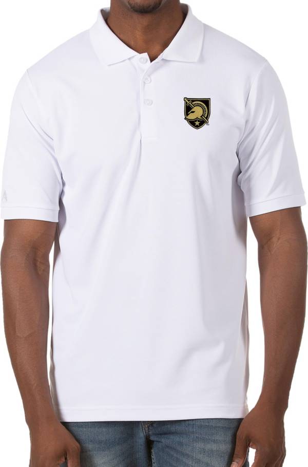 Antigua Men's Army West Point Black Knights Legacy Pique White Polo
