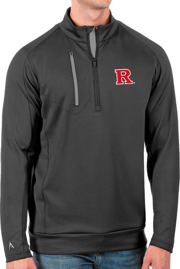 Antigua Men's Rutgers Scarlet Knights Grey Generation Half-Zip Pullover Shirt