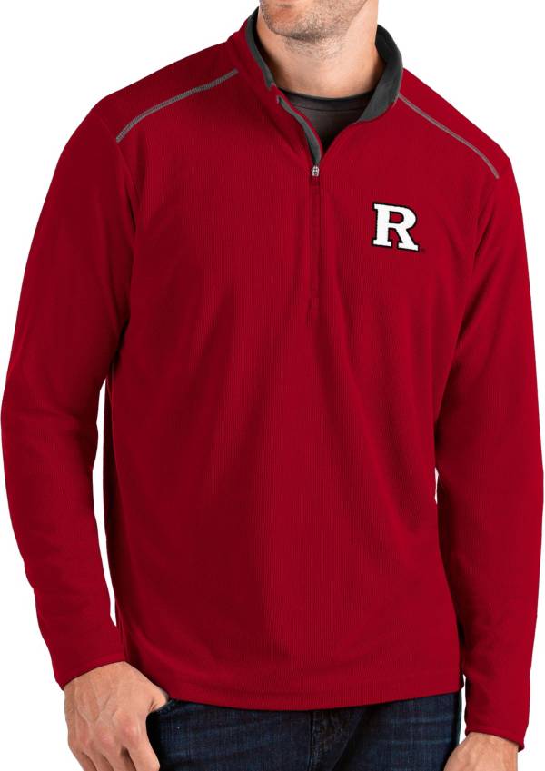 Antigua Men's Rutgers Scarlet Knights Scarlet Glacier Quarter-Zip Shirt