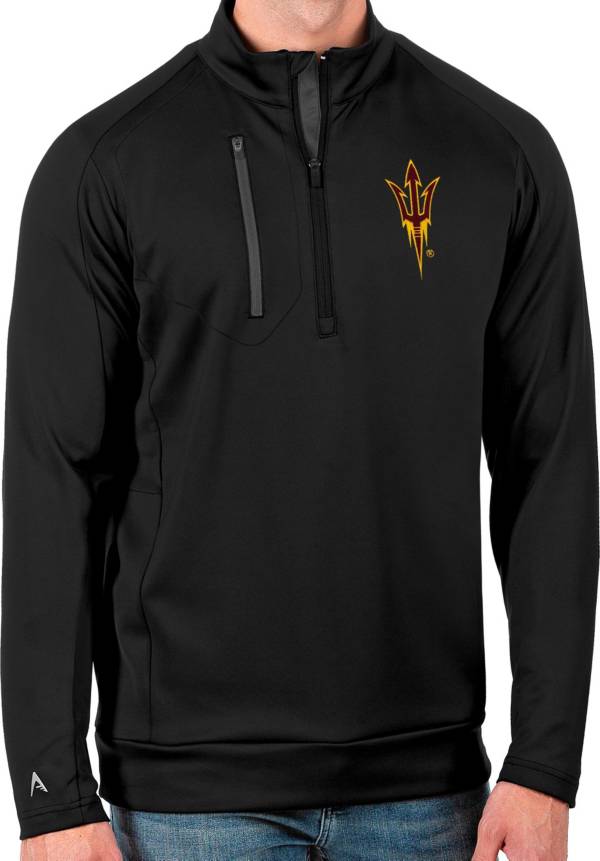 Antigua Men's Arizona State Sun Devils Black Generation Half-Zip Pullover Shirt