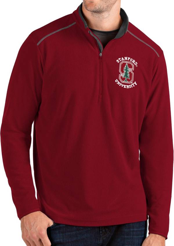 Antigua Men's Stanford Cardinal Cardinal Glacier Quarter-Zip Shirt