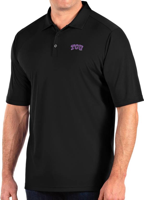Antigua Men's TCU Horned Frogs Tribute Performance Black Polo product image