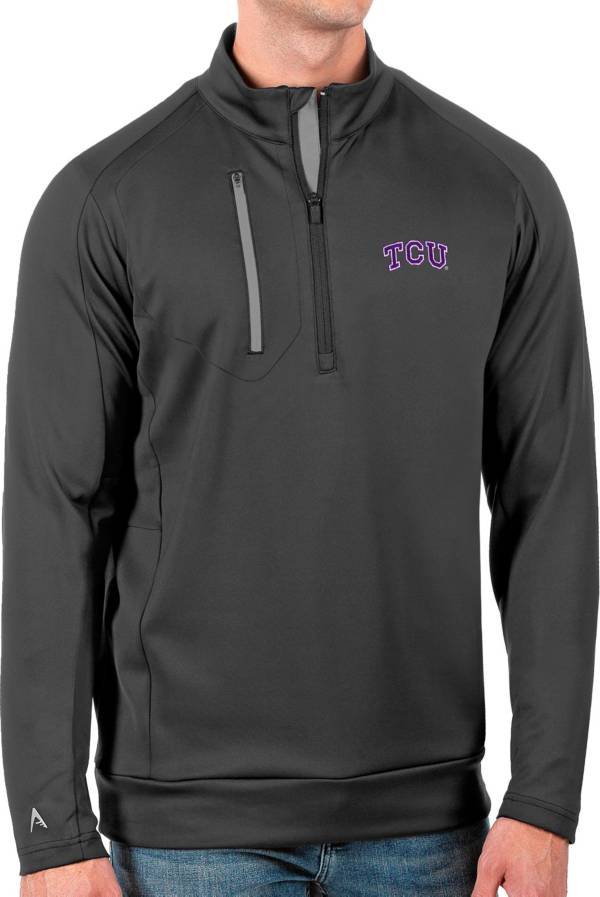 Antigua Men's TCU Horned Frogs Grey Generation Half-Zip Pullover Shirt