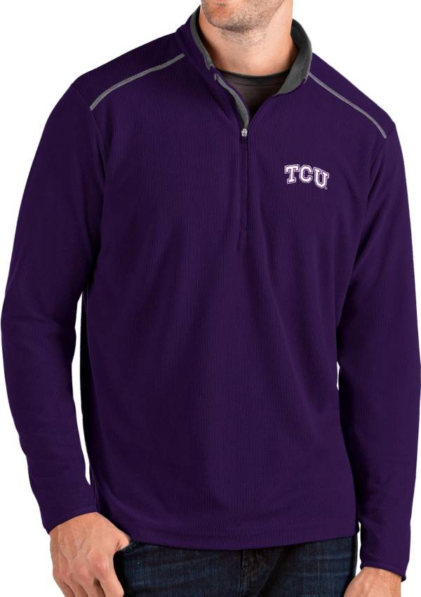 Antigua Men's TCU Horned Frogs Purple Glacier Quarter-Zip Shirt