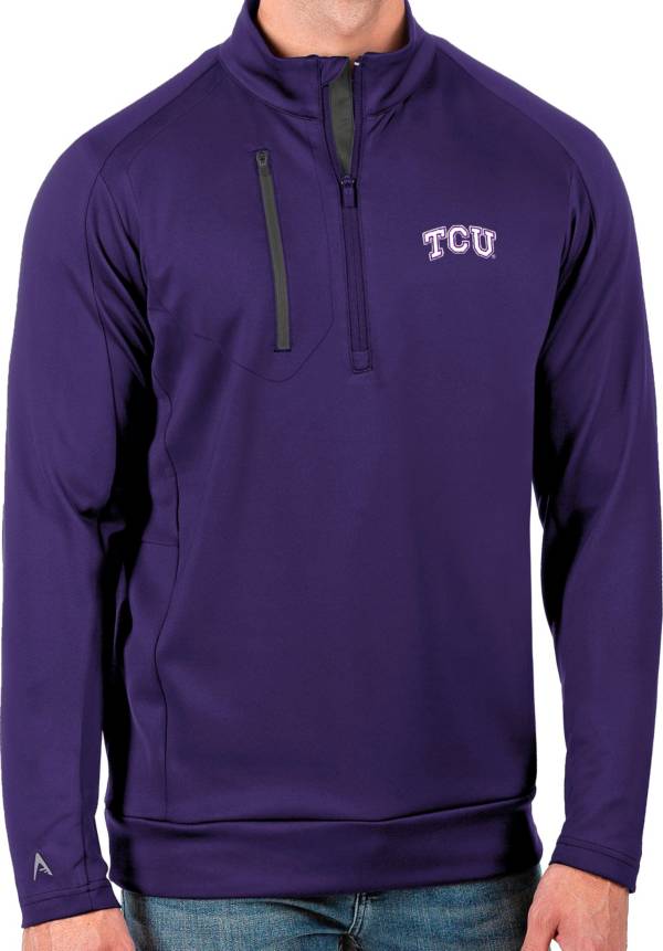 Antigua Men's TCU Horned Frogs Purple Generation Half-Zip Pullover Shirt